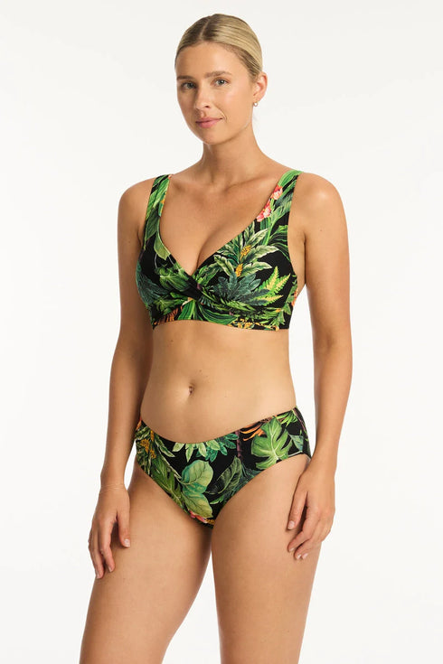Sea Level Lotus Cross Front Bra Top